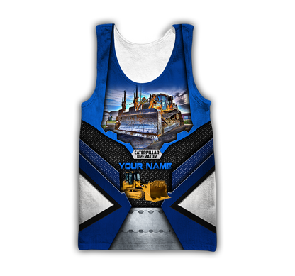Premium Personalized 3D Printed Excavator Operator Shirts MEI