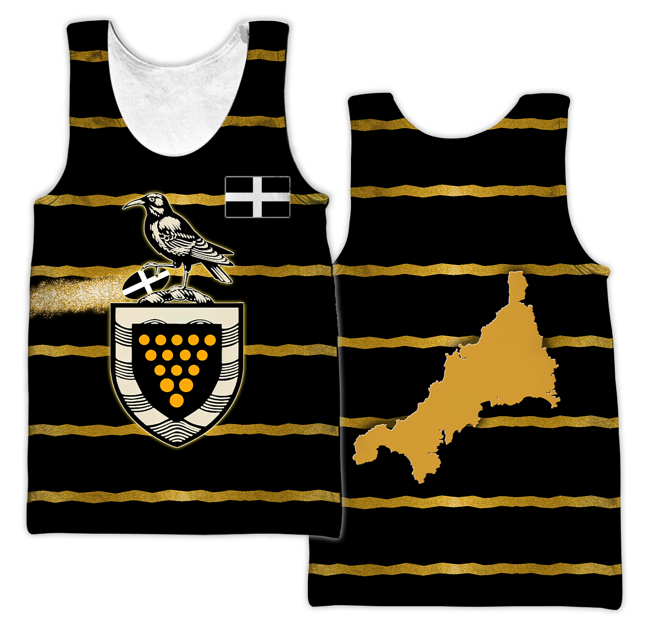 Premium 3D Printed Unisex Cornwall Rugby Shirts MEI