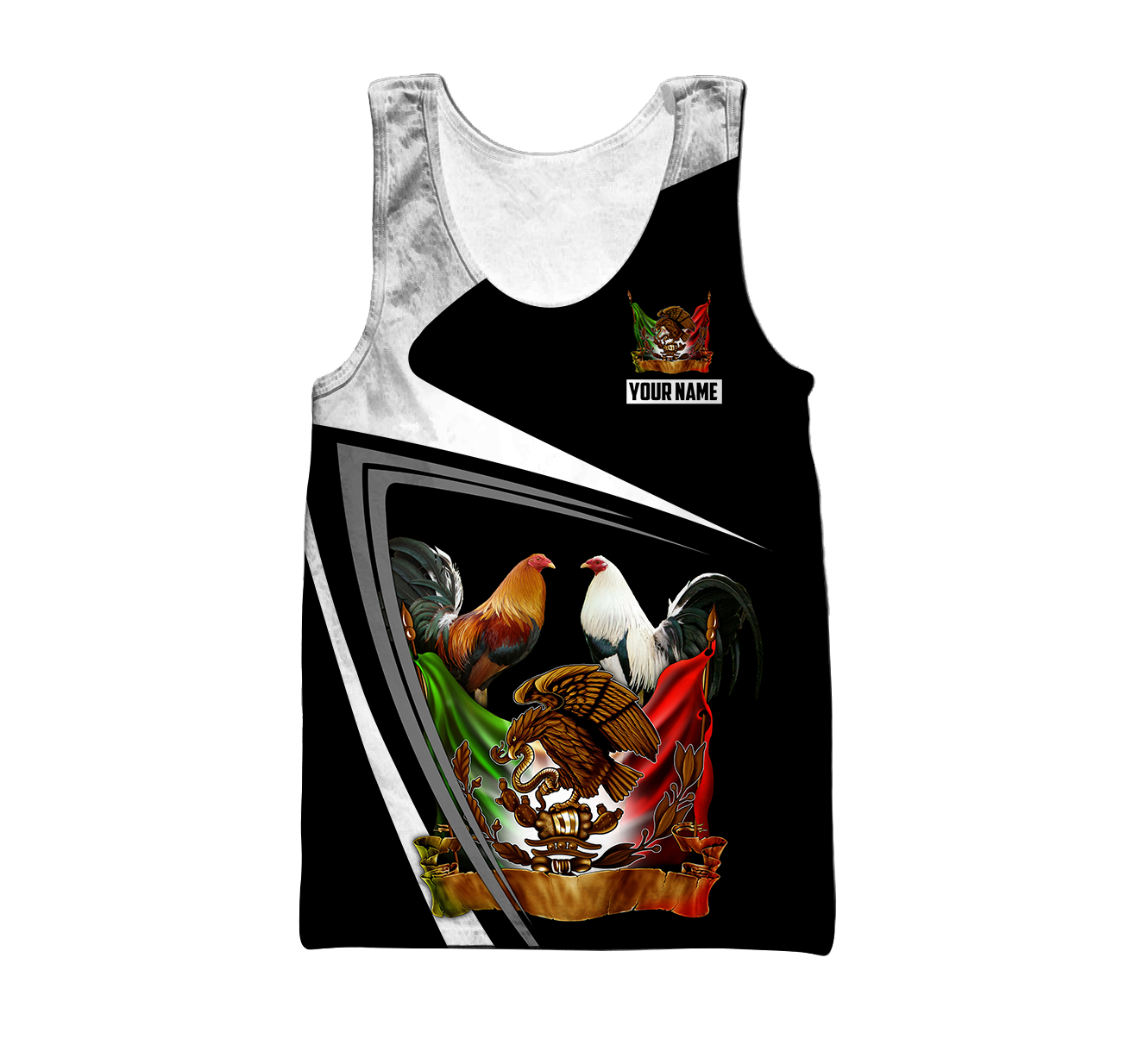 Personalized Name Rooster Mexico 3D All Over Printed Hoodie