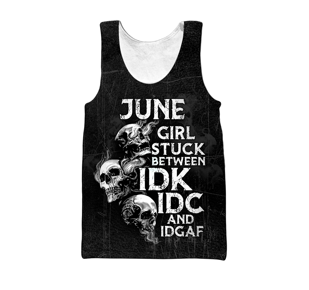 Customize Name June Girl Skull Hoodie For Men And Women TNA26042101.S1