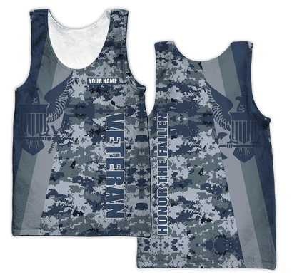 Custom name US Navy Veteran Camo 3d printed shirts Proud Military HHT20052105
