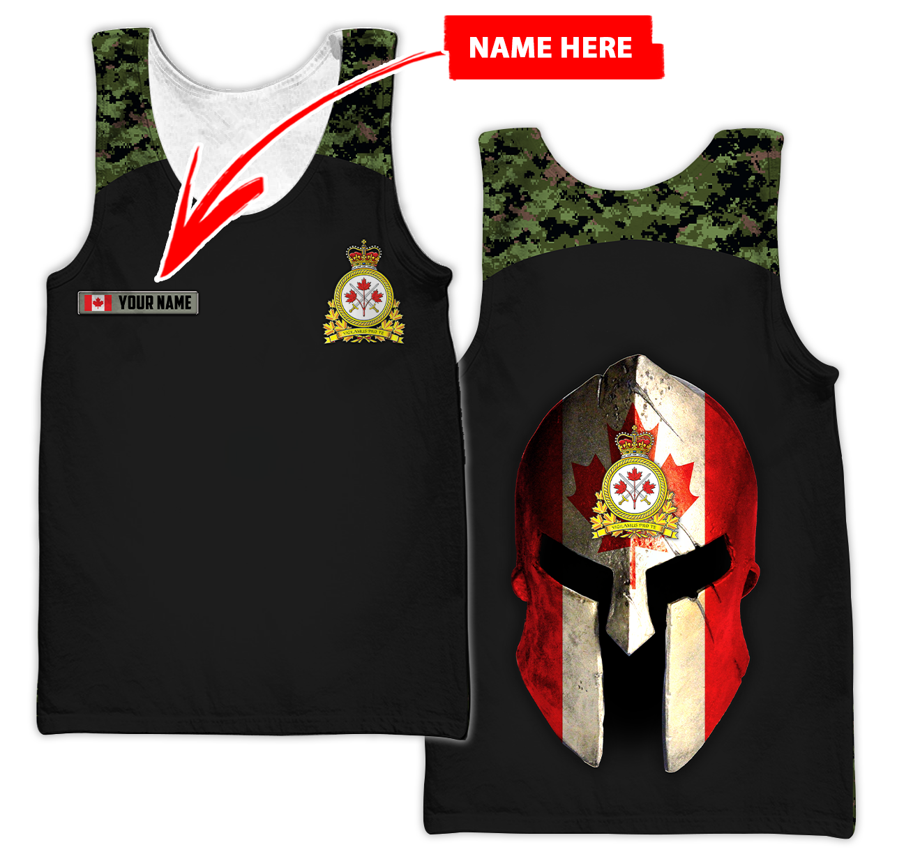 Personalized Name XT Canadian Army Pullover 3D All Over Printed Shirts PD15032104