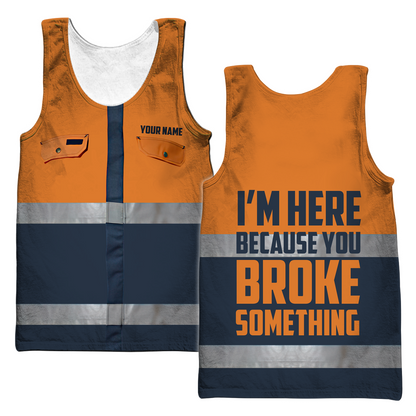 Personalized Mechanic Safety 3D All Over Printed Hoodie For Men and Women Pi112054