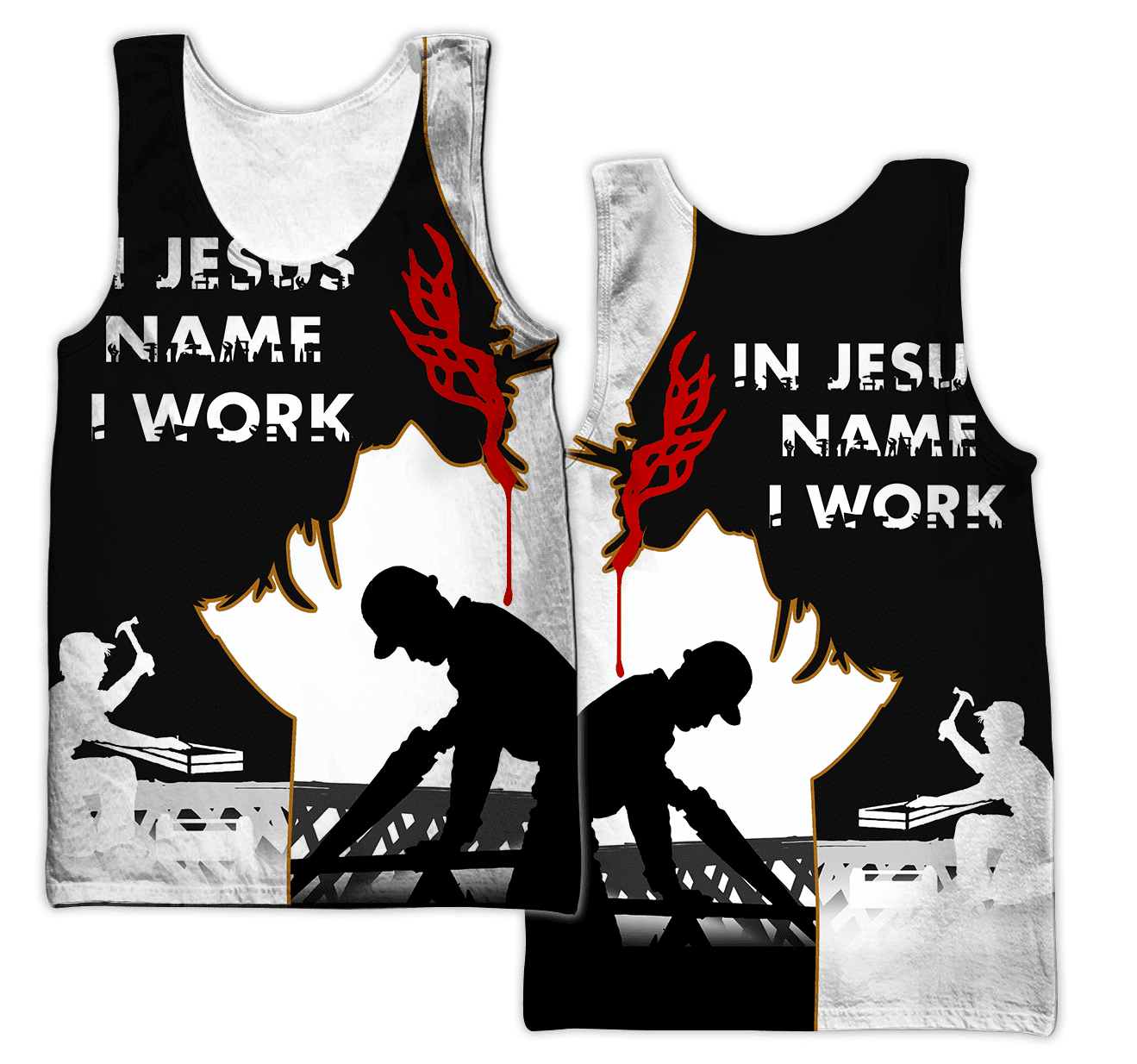 Premium In Jesus Name I Work 3D All Over Printed Unisex Shirts