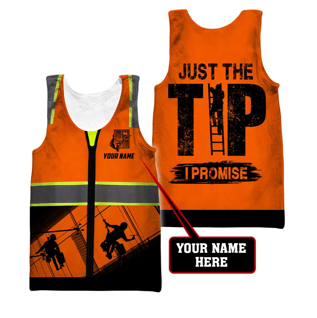Premium Personalized 3D Printed Window Cleaner Shirts Just The Tip MEI
