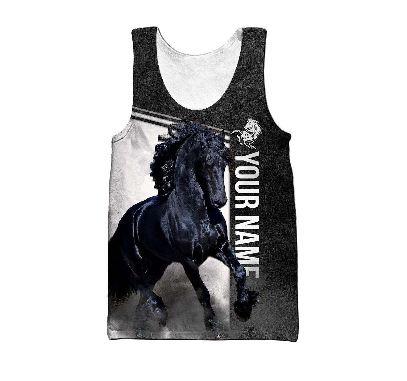 Personalized Friesian Horse 3D All Over Printed Unisex Shirts