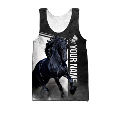 Personalized Friesian Horse 3D All Over Printed Unisex Shirts