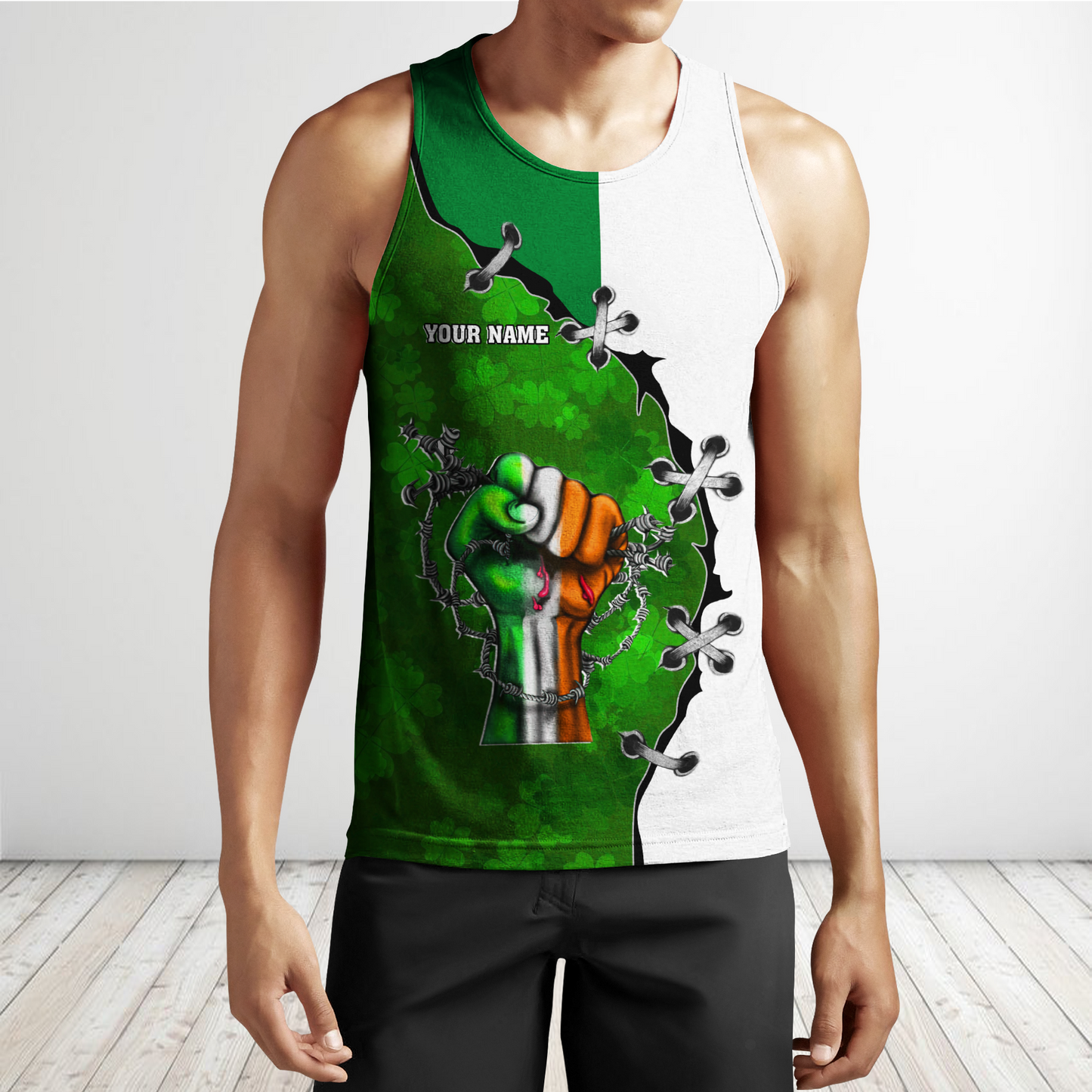 3D All Over Printed  Irish  St Patrick Day Unisex Shirts Custom Name XT