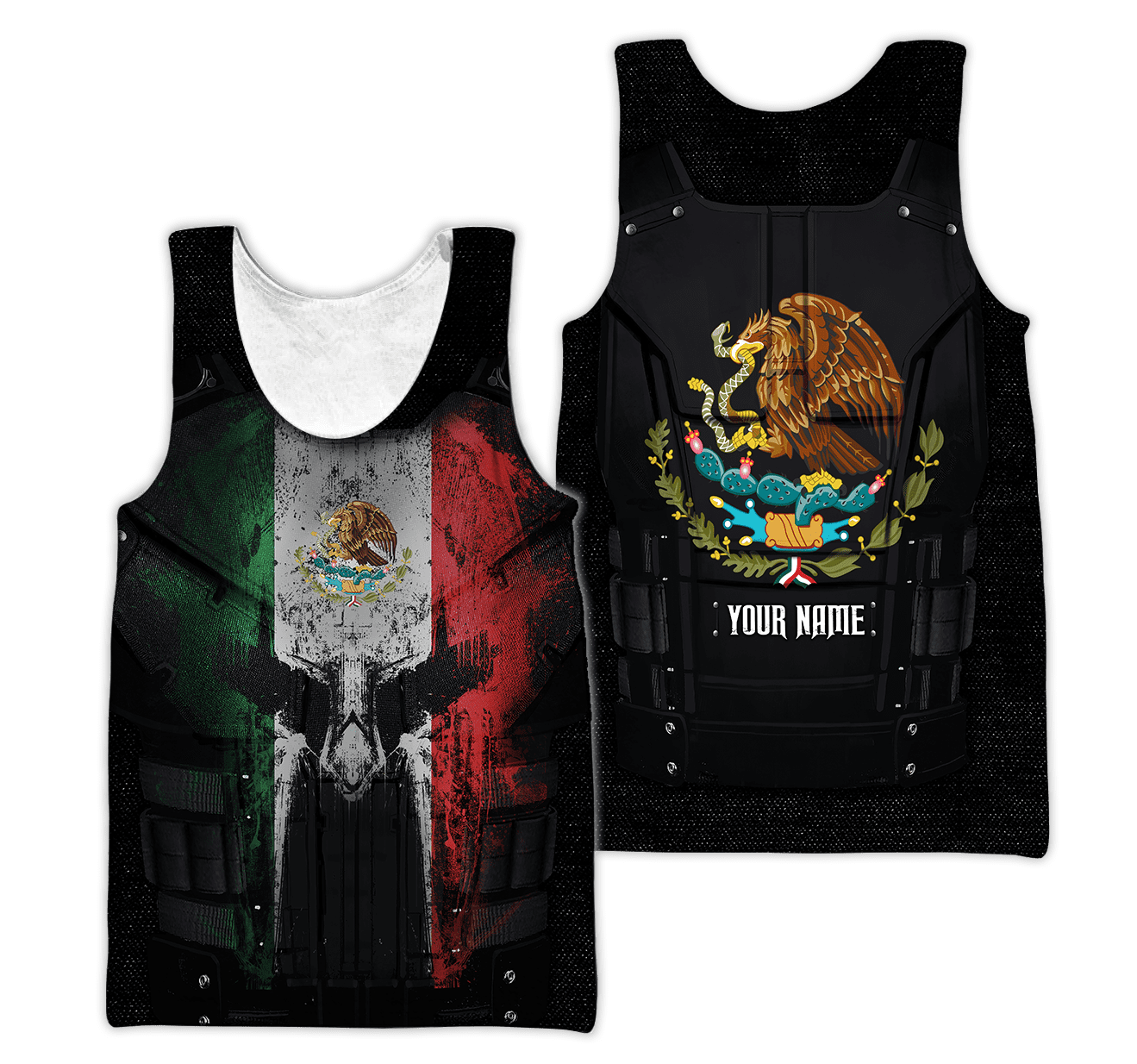 Customized Name Coat Of Arms Mexico 3D All Over Printed Unisex Shirts