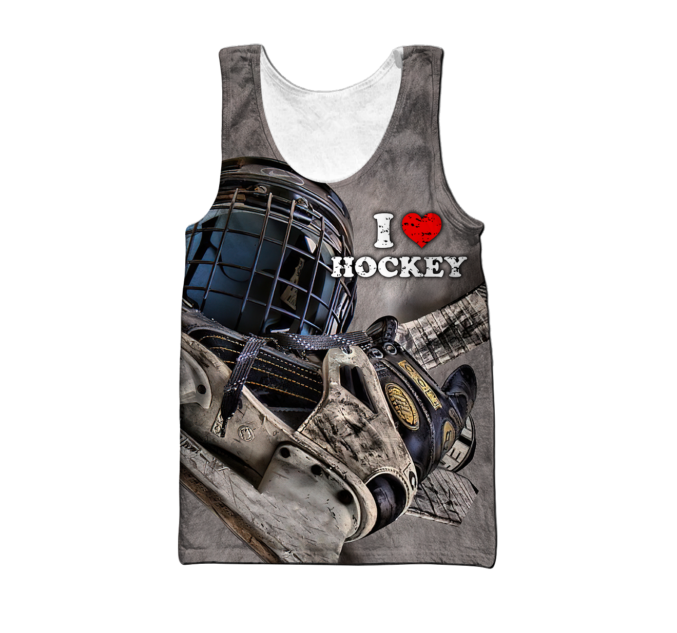 3D All Over Printed I Love Hockey  Unisex Shirts