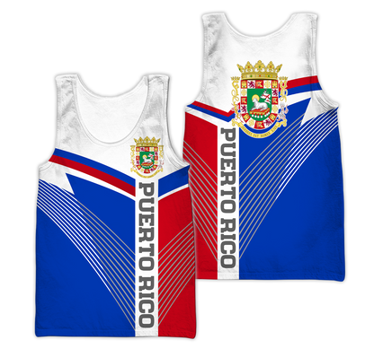 Customize Name Puerto Rico 3D All Over Printed Unisex Shirts