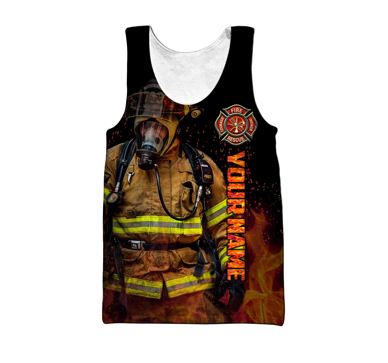 3D All Over Printed Firefighter  Unisex Shirts Custom Name XT