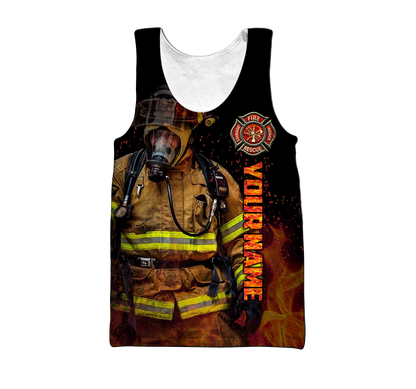 3D All Over Printed Firefighter  Unisex Shirts Custom Name XT
