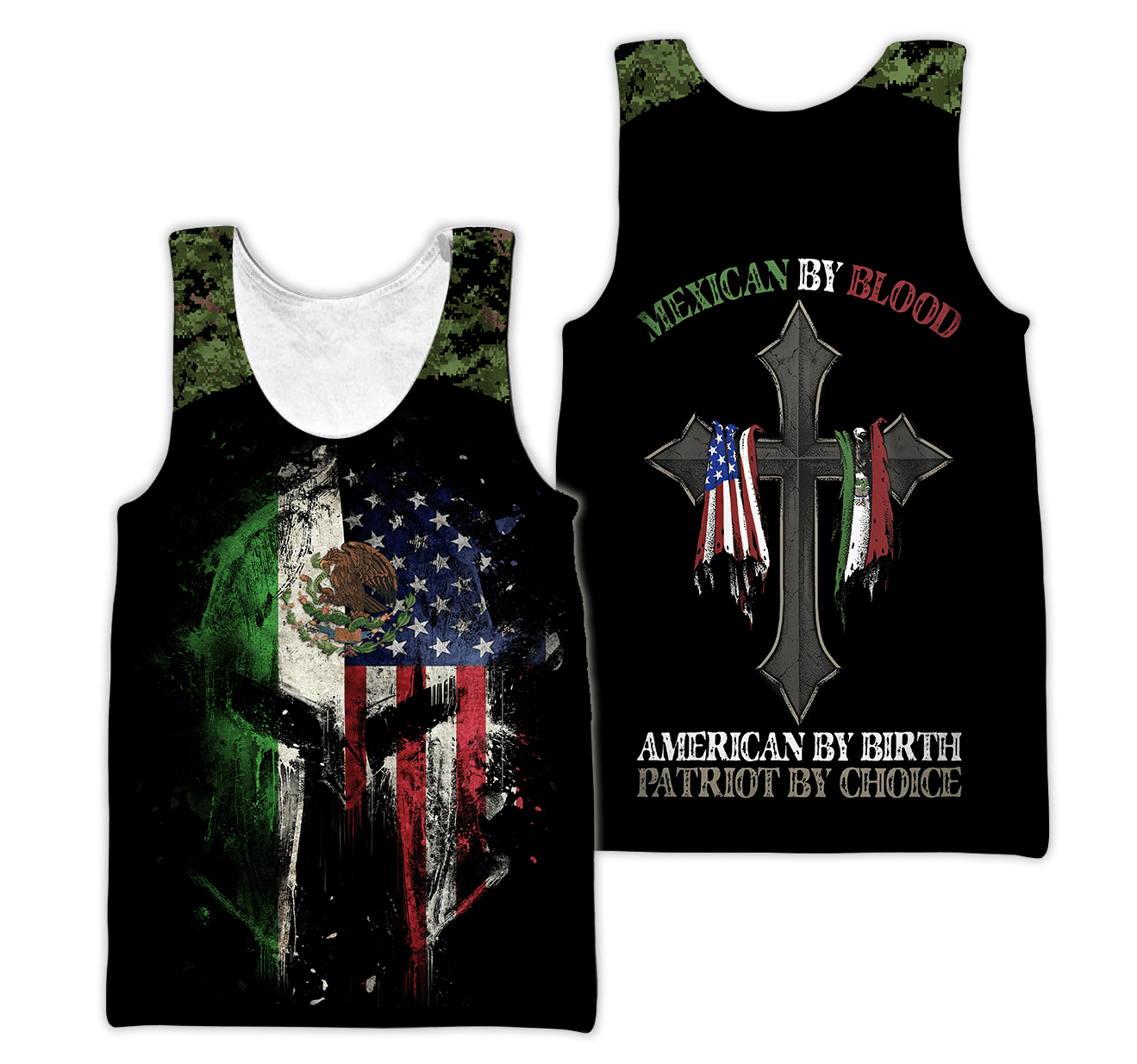 Mexican By Blood 3D All Over Printed Unisex Shirts