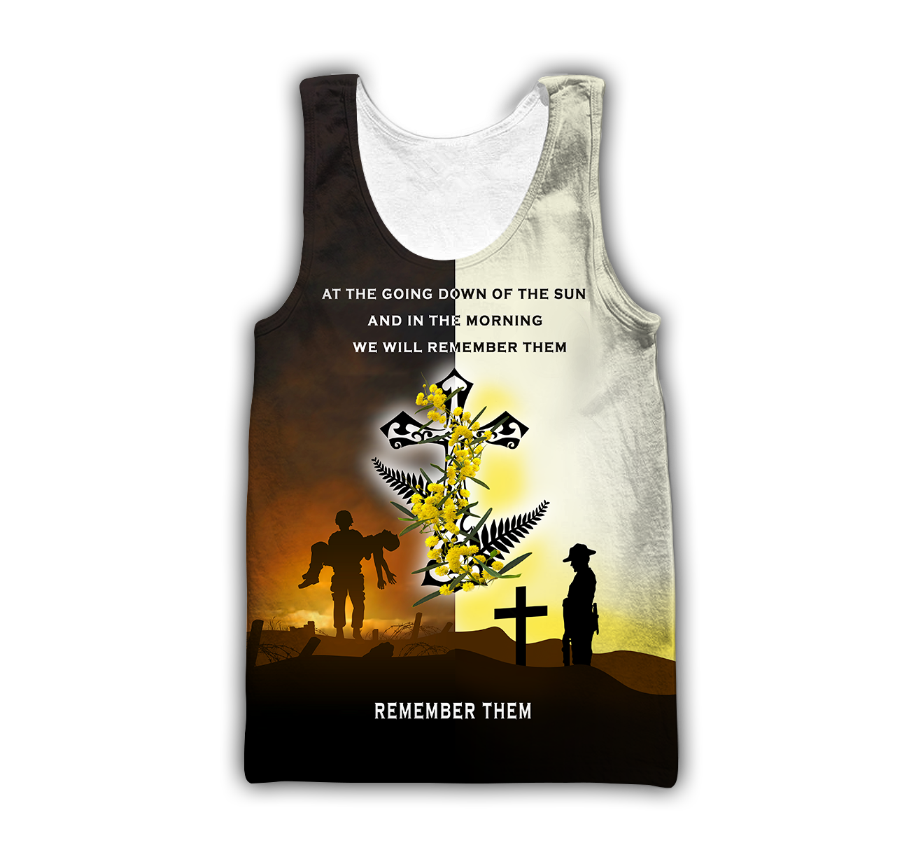 Premium Unisex Hoodie 3D All Over Printed Remember Them Anzac Day Kiwi And Fern ML