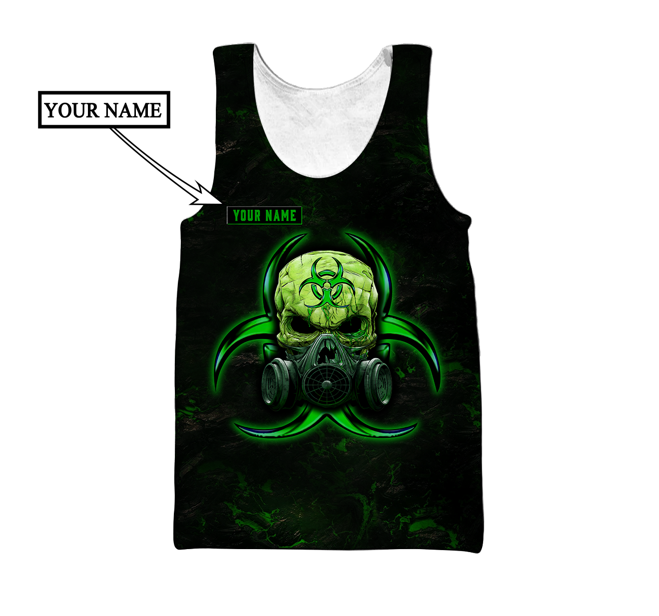 Customize Name Green Skull Hoodie For Men And Women DD01042101