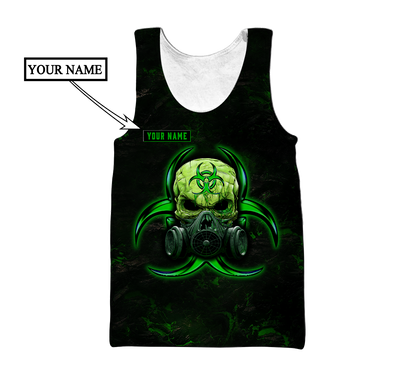 Customize Name Green Skull Hoodie For Men And Women DD01042101
