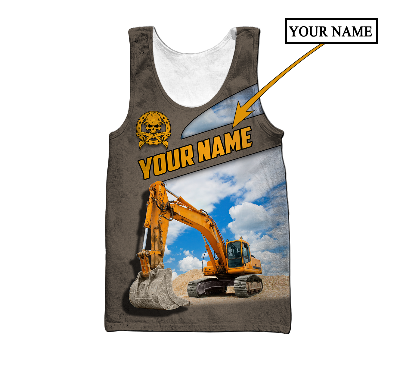 Premium Personalized 3D Printed Excavator Operator Shirts MEI