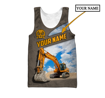 Premium Personalized 3D Printed Excavator Operator Shirts MEI
