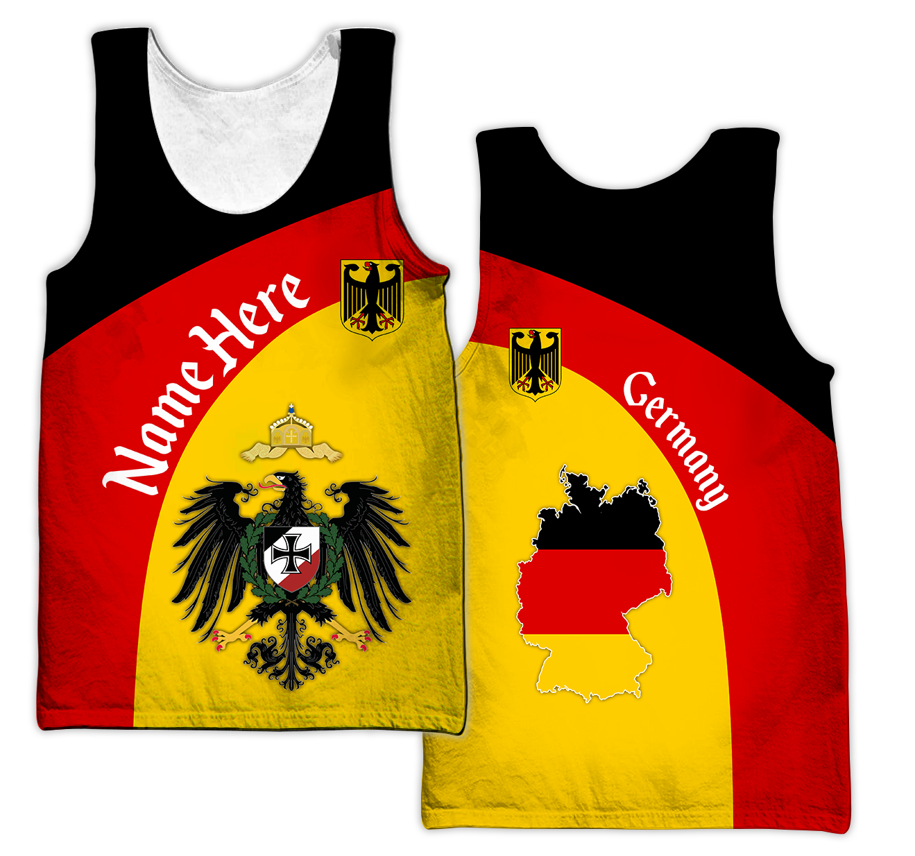 Personalized Name Germany 3D All Over Printed Unisex Shirts