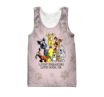 3D All Over Printed Dog Make Me Happy Unisex Shirts XT