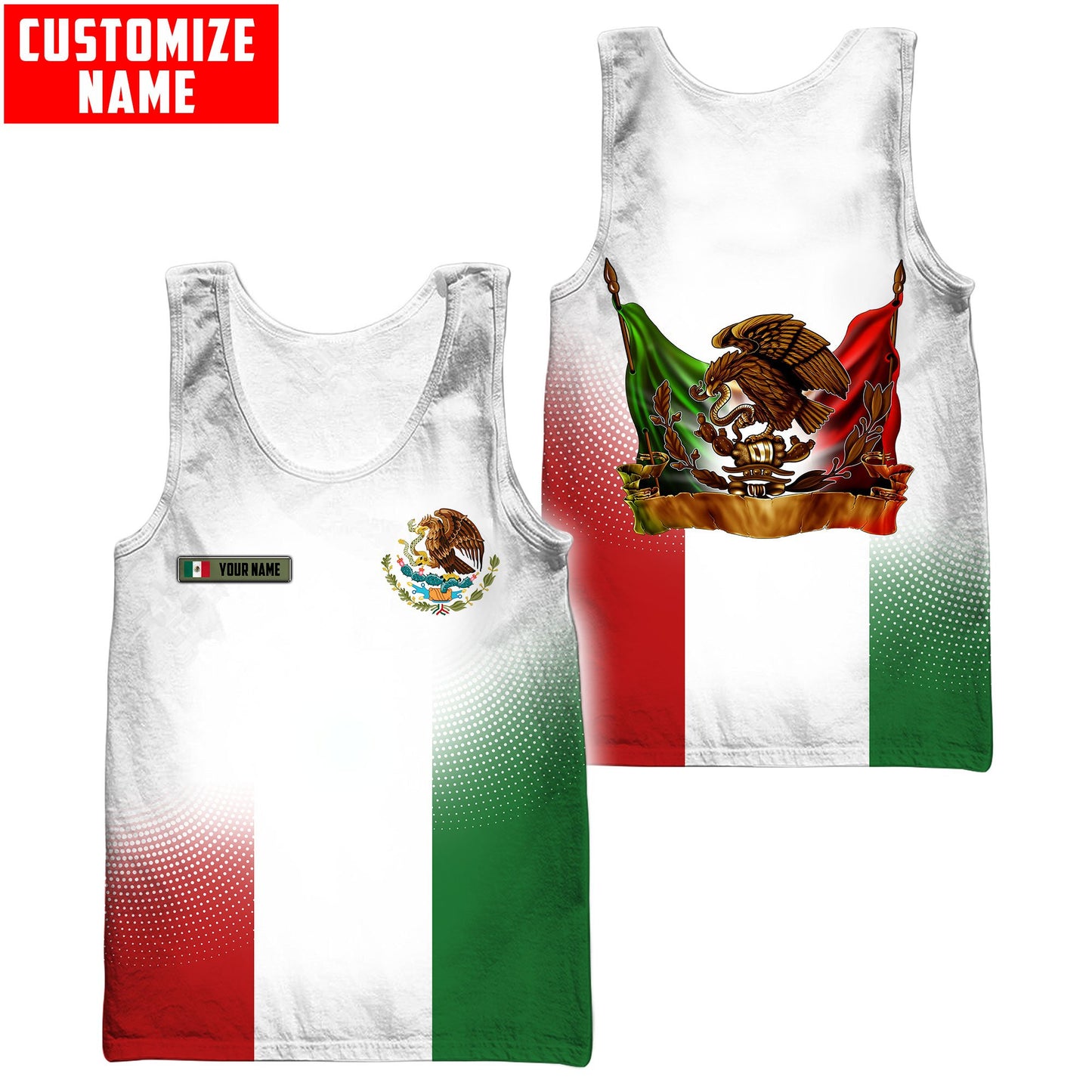Personalized Name Mexican 3D All Over Printed Hoodie