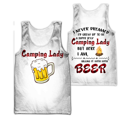 3D All Over Printed Camping  Lady Unisex Shirts SN01022103 Custom Name XT