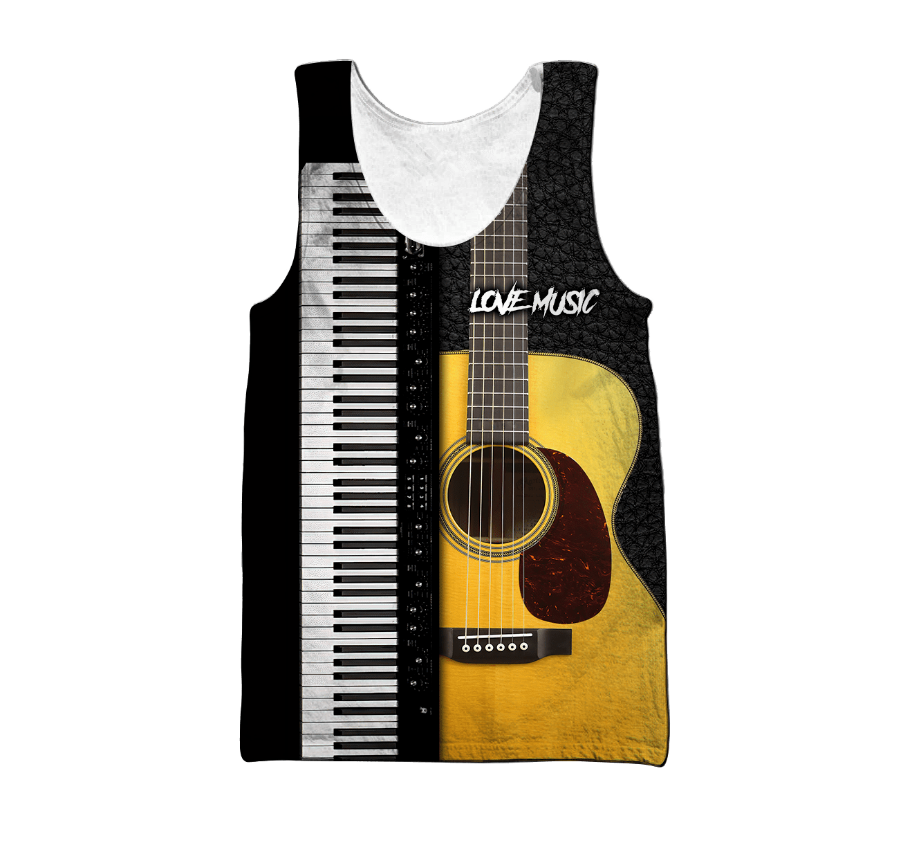 Piano Guitar Musical Instrument 3D All Over Printed Hoodie For Men And Women