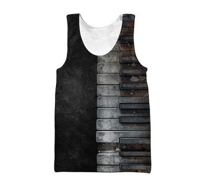 Piano 3D All Over Printed Hoodie For Men And Women