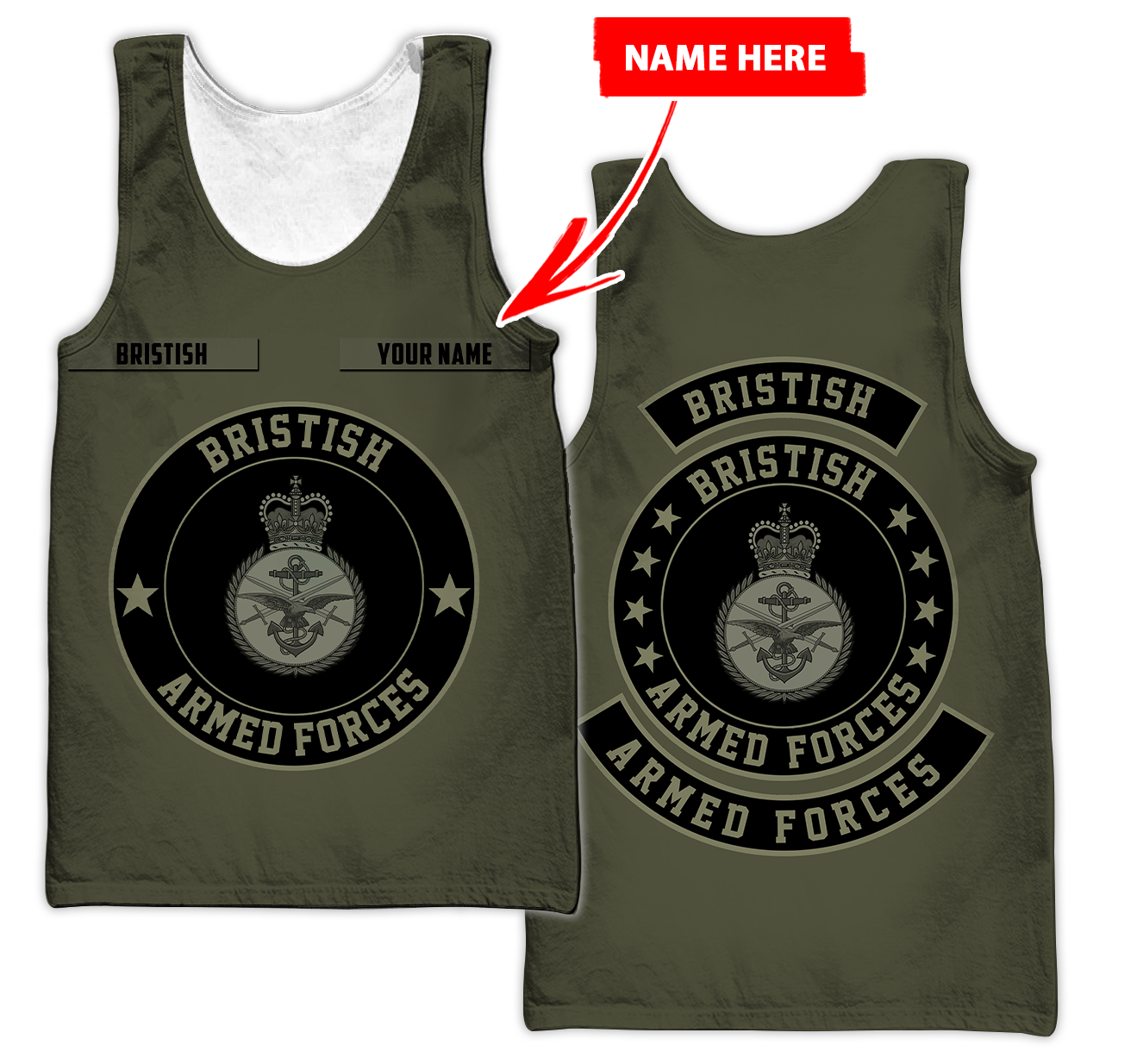 Personalized Name XT 3D Printed Bristish Veteran Shirts PD02042102