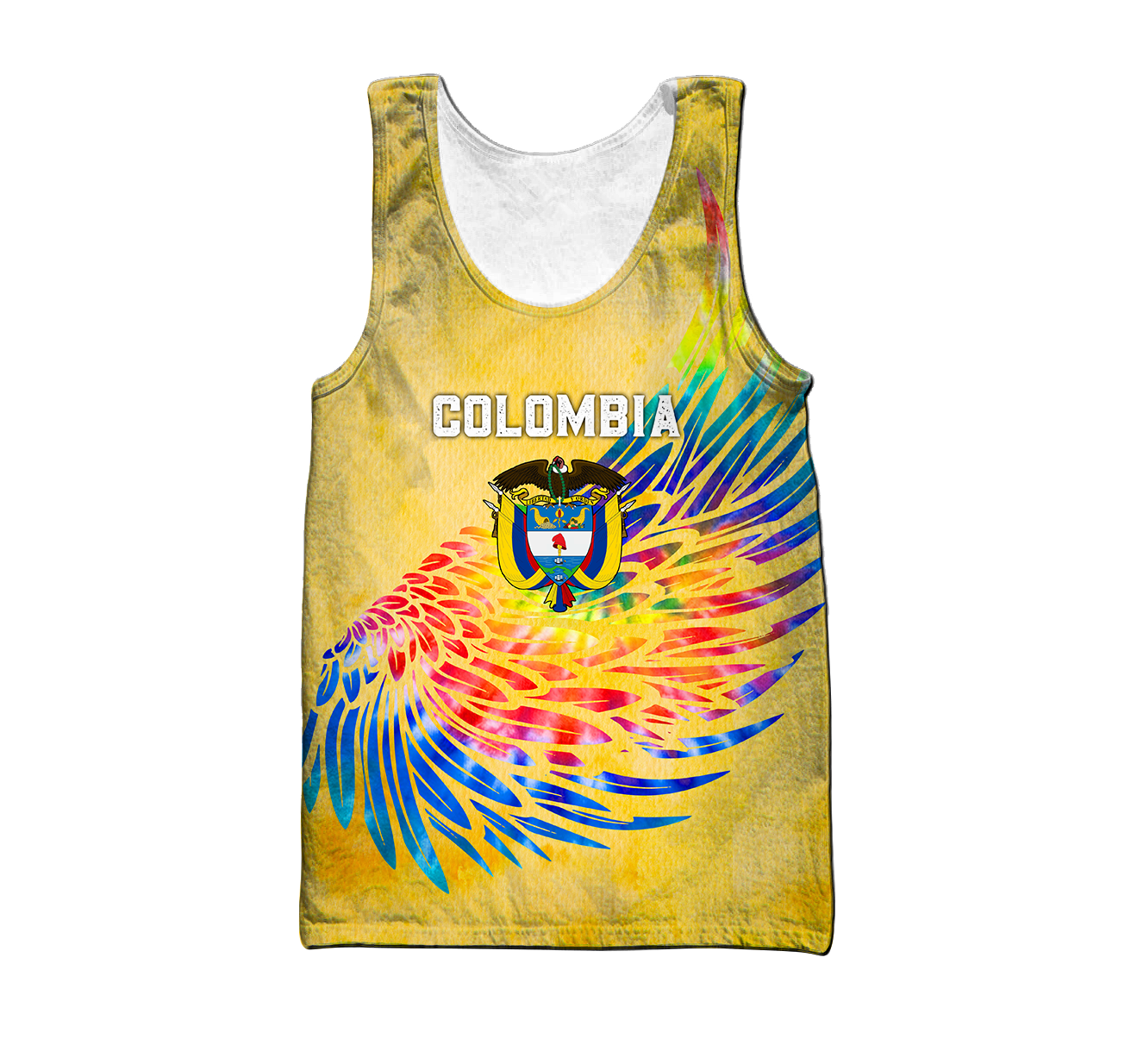 Colombia Coat Of Arms Tie Dye Hoodie