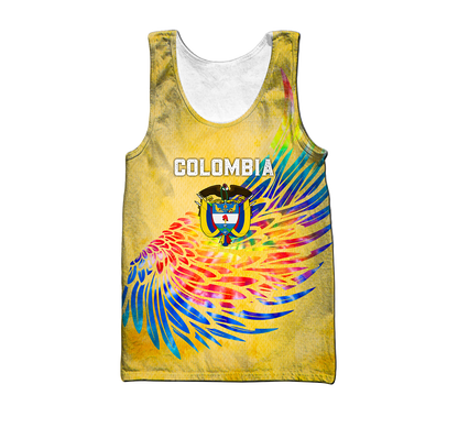 Colombia Coat Of Arms Tie Dye Hoodie