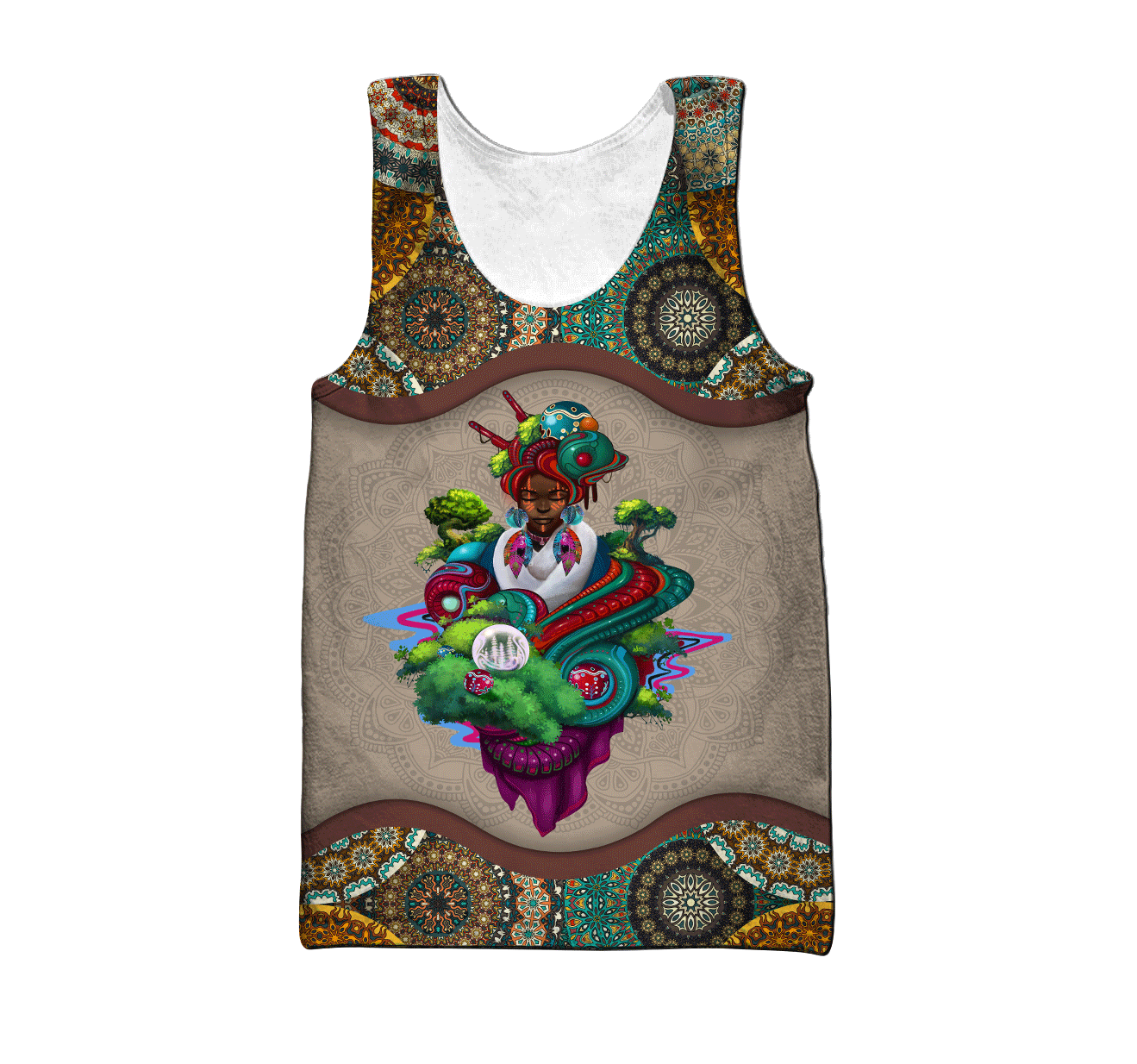 African Girl Pattern Unisex Deluxe Hoodie ML