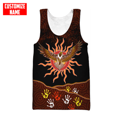 Aboriginal Wedge tailed Eagle Custom Name 3D Printed Shirts