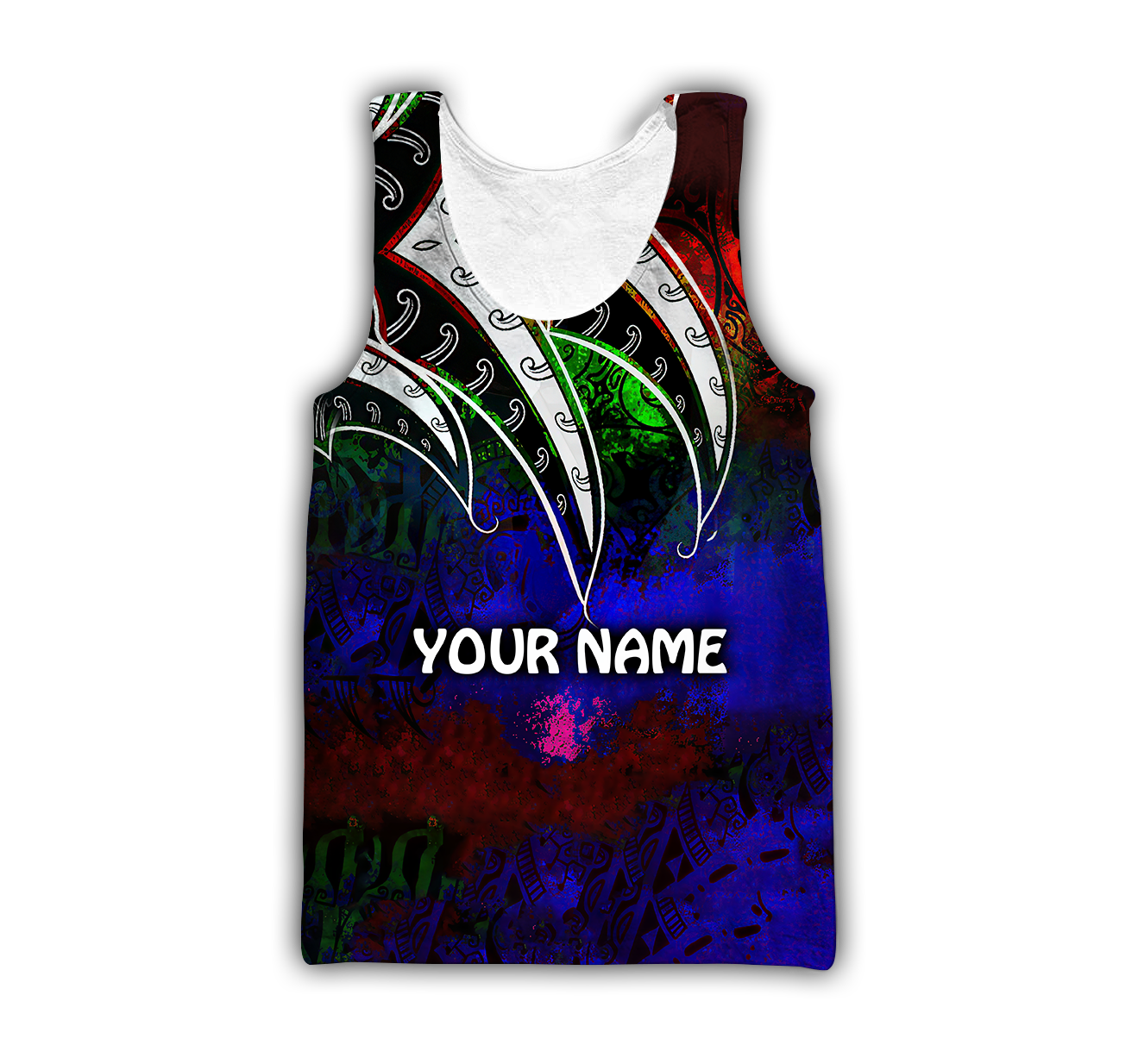 Amazing Polynesian Tattoo And Color Personalized Unisex Deluxe Hoodie ML