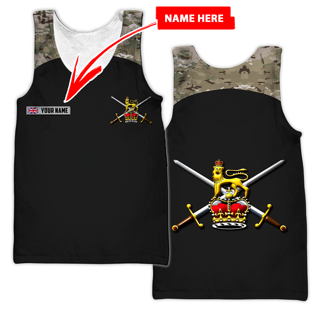 Personalized Name XT Bristish Veteran 3D Printed Clothes PD22032106