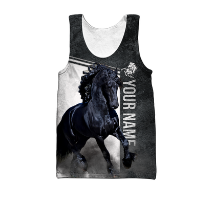 Personalized Friesian Horse 3D All Over Printed Unisex Shirts