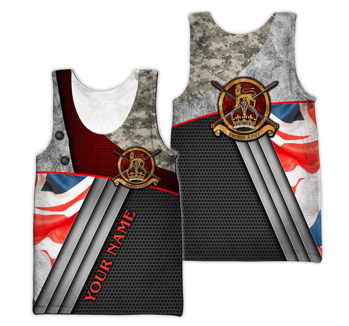 British Army 3D All Over Printed Unisex Shirts