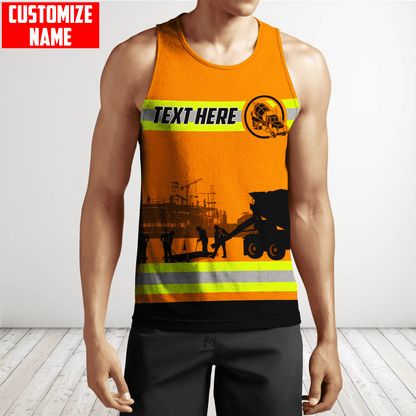 Concrete Finisher Safety Custom name 3D printed shirts