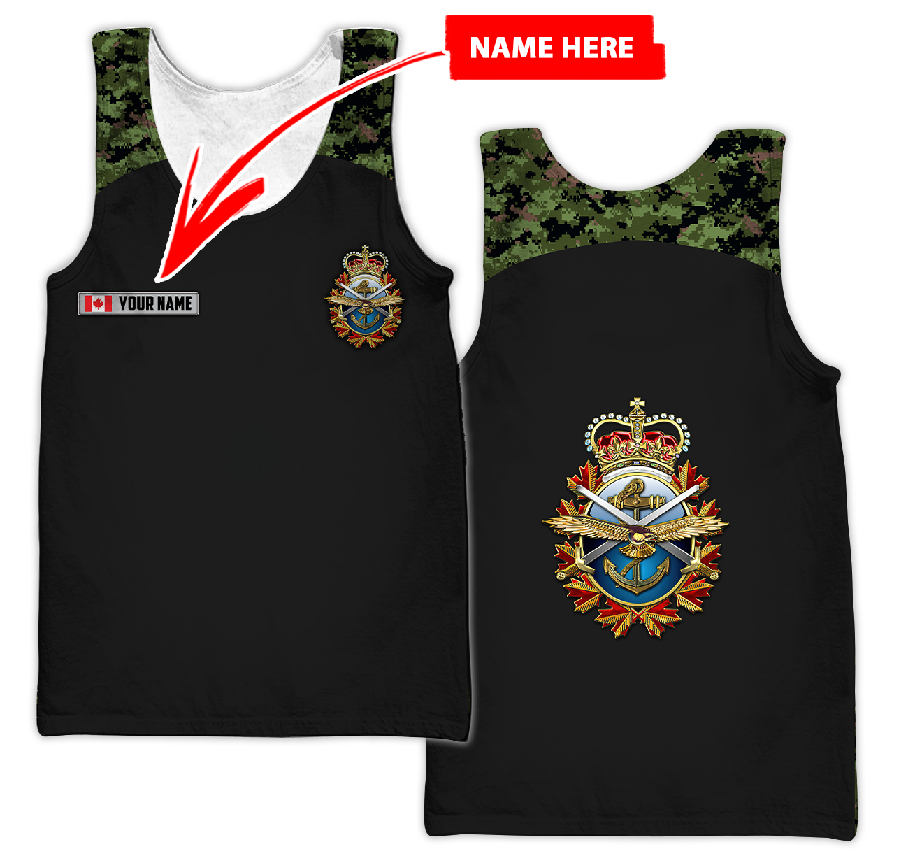 Personalized Name XT Canadian Armed Forces Pullover 3D All Over Printed Shirts PD15032102