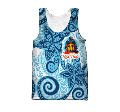Amazing Polynesian Frangipani Personalized Unisex Deluxe Hoodie ML