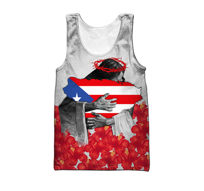 Customize Name God Love Puerto Rico Hoodie For Men And Women TNA08032107