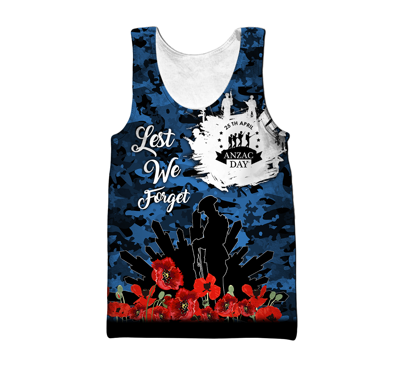 Lest We Forget Anzac Day 3D Printed Unisex Shirts TN