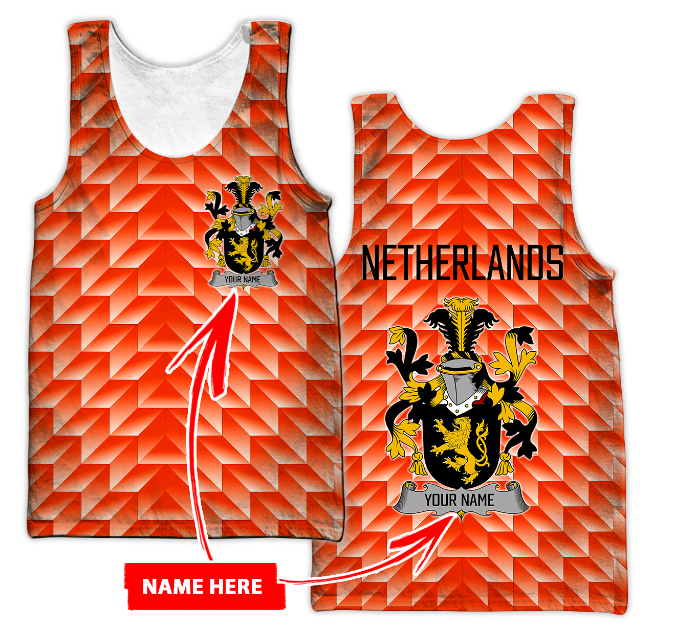 Personalized Netherland 3D All Over Printed Unisex Shirts