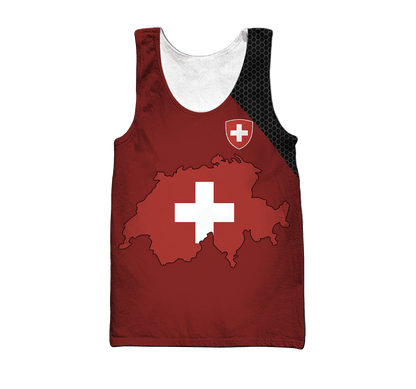 Switzerland 3D All Over Printed Unisex Shirts