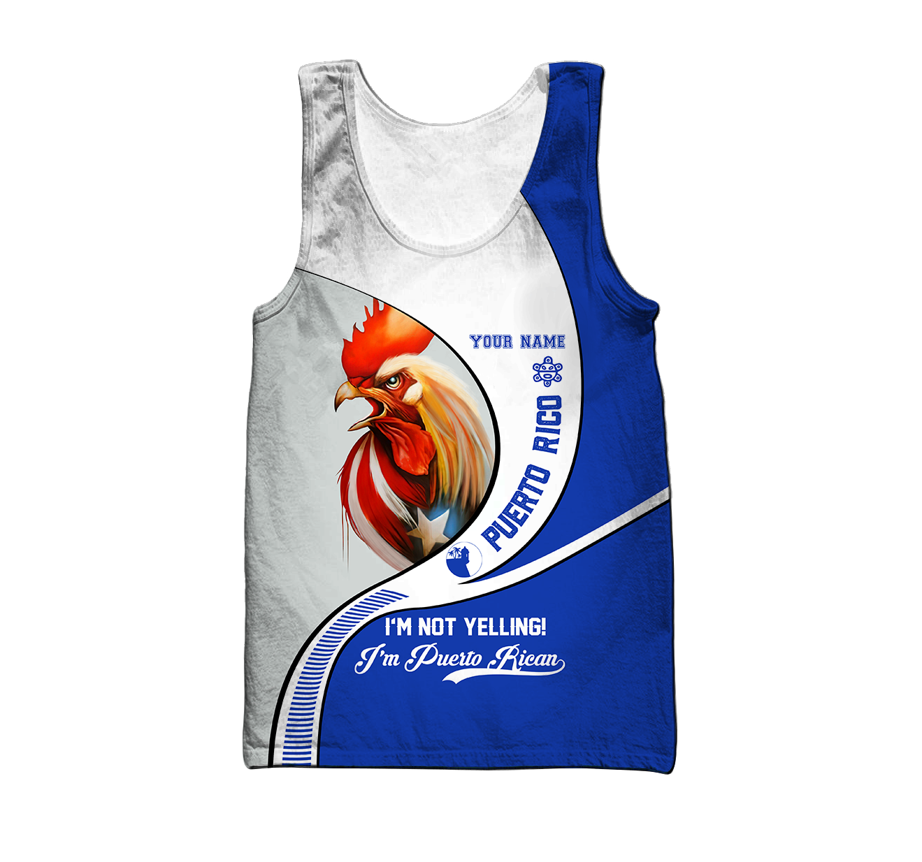 Custom Name Rooster Puerto Rico Hoodie For Men And Women MH12032102