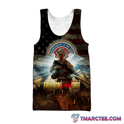 Veteran Freedom is not Free 3D All Over Printed Unisex Shirts