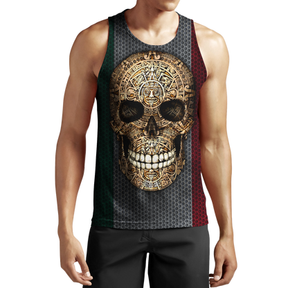 Aztec Mexican Skull 3D All Over Printed Shirts JJ26052101 NT