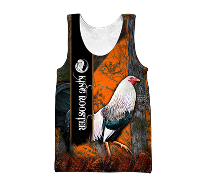 King Rooster Camo 3D All Over Printed Unisex Deluxe Hoodie ML