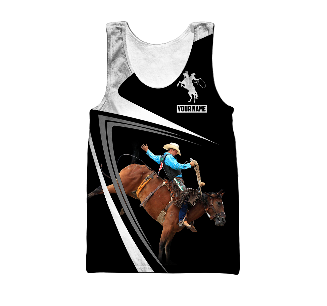 Personalized Name Rodeo 3D All Over Printed Unisex Shirts Bronc Riding Ver 3